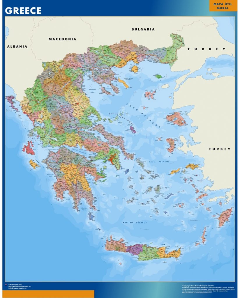 Mapa Grecia | | Mapas murales de pared