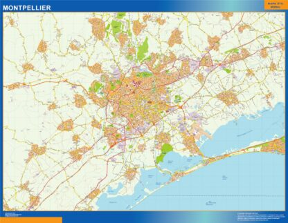 Mapa Montpellier en Francia