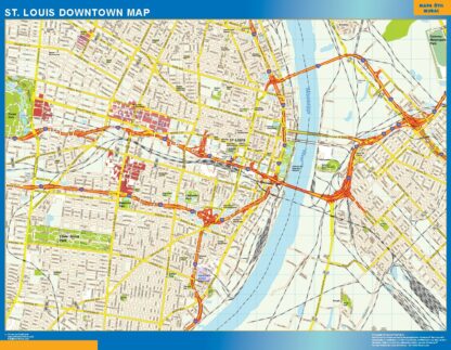 Mapa St Louis downtown
